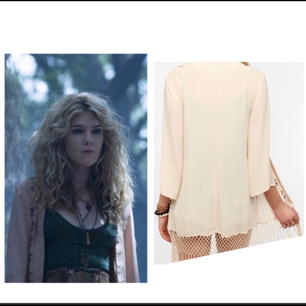 NWT Urban Outfitters Floral Fringe Kimono Gown- Misty Day AHS Coven